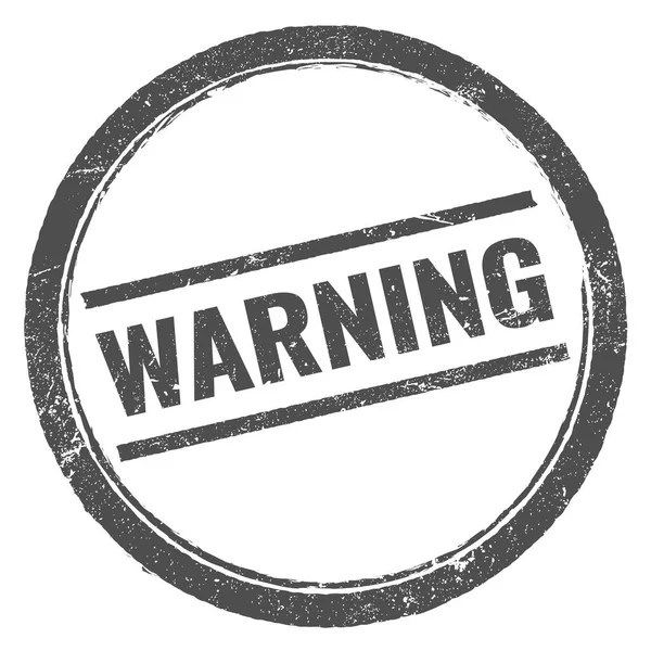 Предупреждение Черная Круглая Марка — стоковое фото
