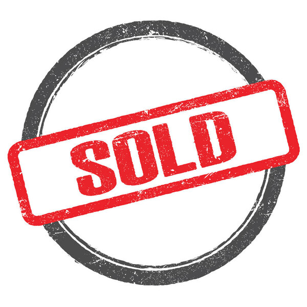 Проданная красная чёрная круглая марка
.