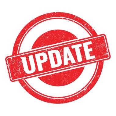 UPDATE siyah kırmızı yuvarlak damga.