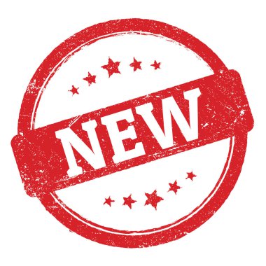 YENİ kırmızı yuvarlak damga.