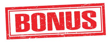 BONUS kırmızı dikdörtgen damgası.