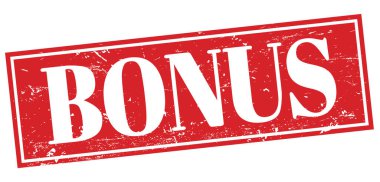 BONUS kırmızı dikdörtgen damgası.