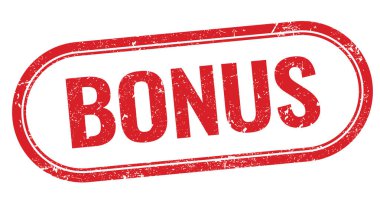 BONUS kırmızı grungy pulu.