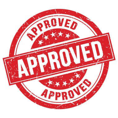 Onaylanmış yuvarlak damga.