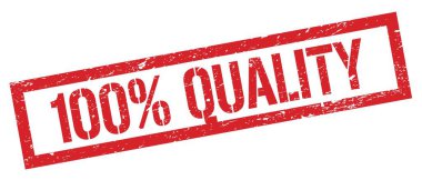 % 100 KİŞİLİK Kırmızı grungy dikdörtgen mühür işareti.