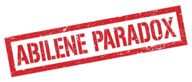 ABILENE PARADOX Kırmızı kirli dikdörtgen mühür işareti.
