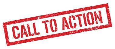 Eyleme Çağrı Kırmızı grungy dikdörtgen mühür işareti.