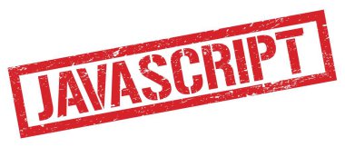 JAVASCRIPT kırmızı grungy dikdörtgen mühür işareti.