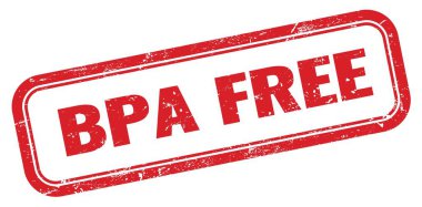 BPA FREE kırmızı grungy dikdörtgen mühür işareti.
