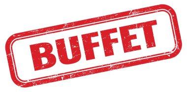 Açık büfe kırmızı grungy dikdörtgen pul işareti.