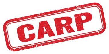 CARP kırmızı grungy dikdörtgen pul işareti.