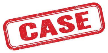 KASE kırmızı, grungy dikdörtgen pul işareti.