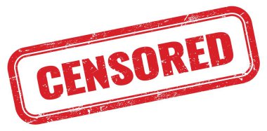 CENSORED kırmızı grungy dikdörtgen mühür işareti.