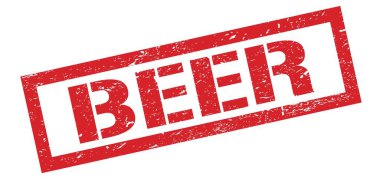 Bira kırmızı, grungy dikdörtgen pul işareti.