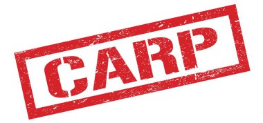 CARP kırmızı grungy dikdörtgen pul işareti.