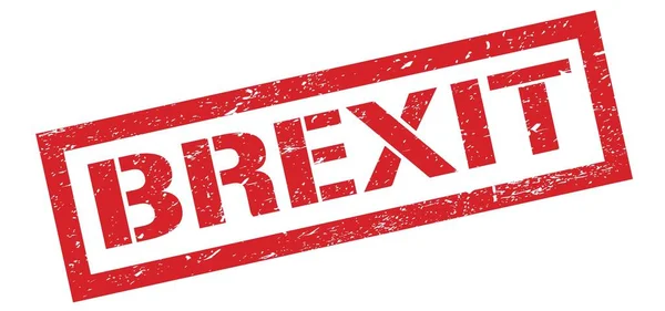 Brexit Röd Grungy Rektangel Stämpel Tecken — Stockfoto