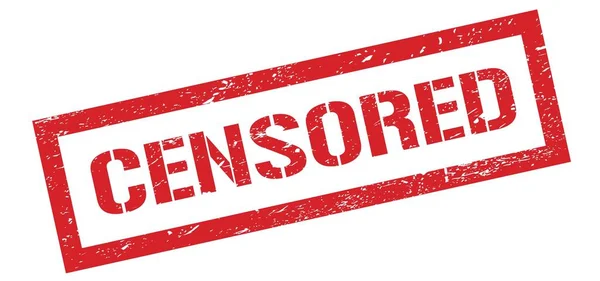 Censorado Signo Sello Rectángulo Grueso Rojo — Foto de Stock