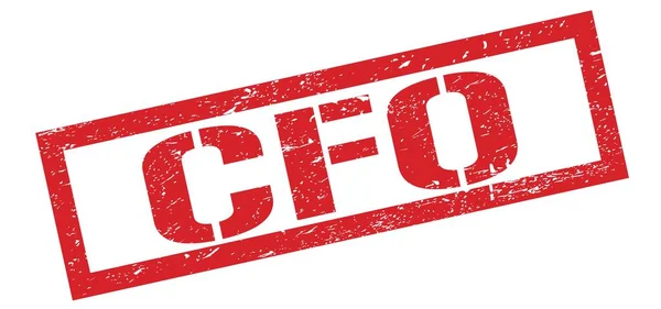 Cfo Rood Grungy Rechthoek Stempel Teken — Stockfoto