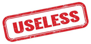 Faydasız kırmızı çirkin dikdörtgen pul işareti.