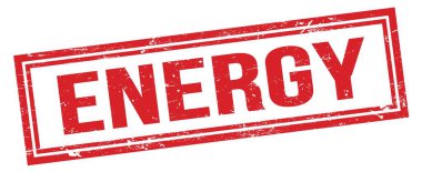 GENERGY kırmızı grungy dikdörtgen mühür işareti.