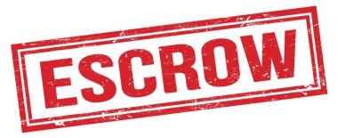 ESCROW kırmızı grungy dikdörtgen damga işareti.