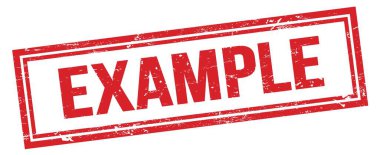 Örnek kırmızı grungy dikdörtgen pul işareti.