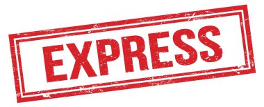 İfade kırmızı grungy dikdörtgen pul işareti.