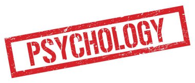 PSYCHOLOGY kırmızı grungy dikdörtgen mühür işareti.
