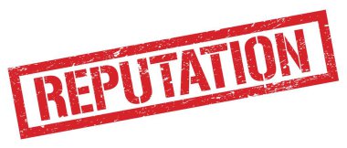 REPUTATION kırmızı grungy dikdörtgen mühür işareti.