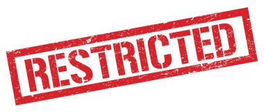 RESTRİK kırmızı grungy dikdörtgen damga işareti.