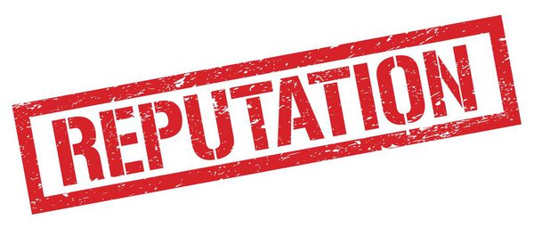 REPUTATION red grungy rectangle stamp sign.