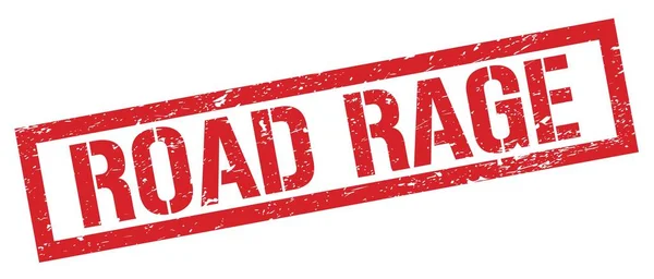 Road Rage Röd Grungy Rektangel Stämpel Tecken — Stockfoto