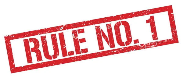 Kural no. 1 kırmızı grungy dikdörtgen pul işareti.