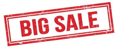 BIG Satış kırmızı grungy dikdörtgen mühür işareti.