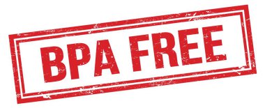 BPA FREE kırmızı grungy dikdörtgen mühür işareti.