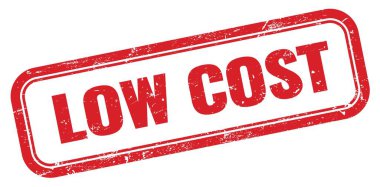 Düşük maliyetli kırmızı çirkin dikdörtgen damga işareti.