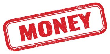 Para kırmızı çirkin dikdörtgen pul işareti.