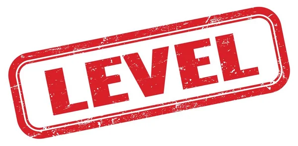 LEVEL kırmızı grungy dikdörtgen pul işareti.