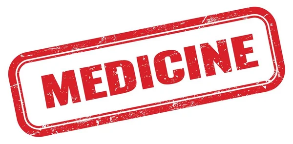 Medicine Rot Grungy Rechteck Stempelschild — Stockfoto