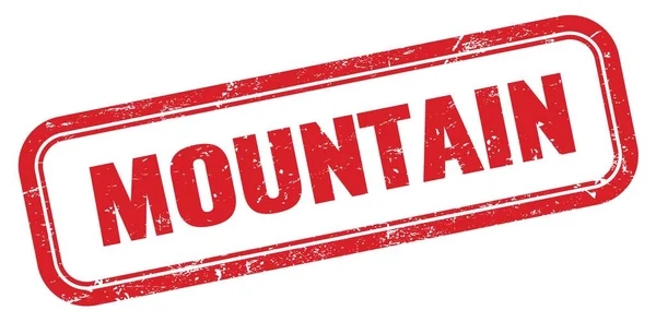 Mountain Red Grungy Rectangle Stamp Sign — Stock Photo, Image