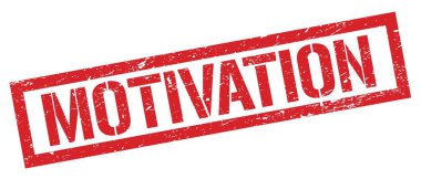 Motivasyon kırmızı grungy dikdörtgen mühür işareti.