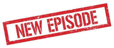 NEW EPISODE kırmızı grungy dikdörtgen damgası işareti.