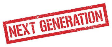 NEXT GENERASYON Kırmızı grungy dikdörtgen mühür işareti.