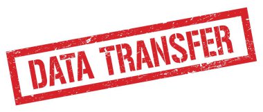 DATA TRANSFER kırmızı grungy dikdörtgen mühür işareti.