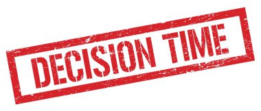 Karar Zamanı: Kırmızı grungy dikdörtgen mühür işareti.