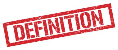 DEFINITION kırmızı grungy dikdörtgen mühür işareti.
