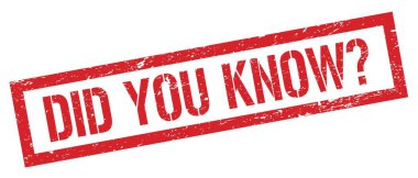 Biliyor muydun? kırmızı grungy dikdörtgen pul işareti.