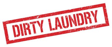 Kirli Çamaşır Kırmızı Kirli Dikdörtgen Damga İşareti.