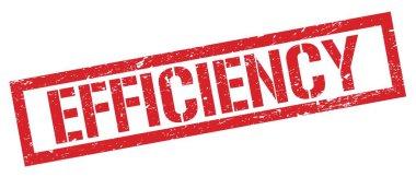 EFFICIENCY kırmızı grungy dikdörtgen mühür işareti.