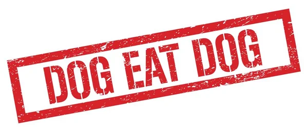 Dog Eat Dog Red Grungy Stempelschild — Stockfoto